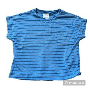 Zara Blue Striped Shirt 12-18M